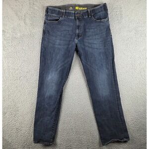 Lee Jeans Mens 38x32 (36x31) Blue Extreme Motion Straight Tapered Leg Stretch